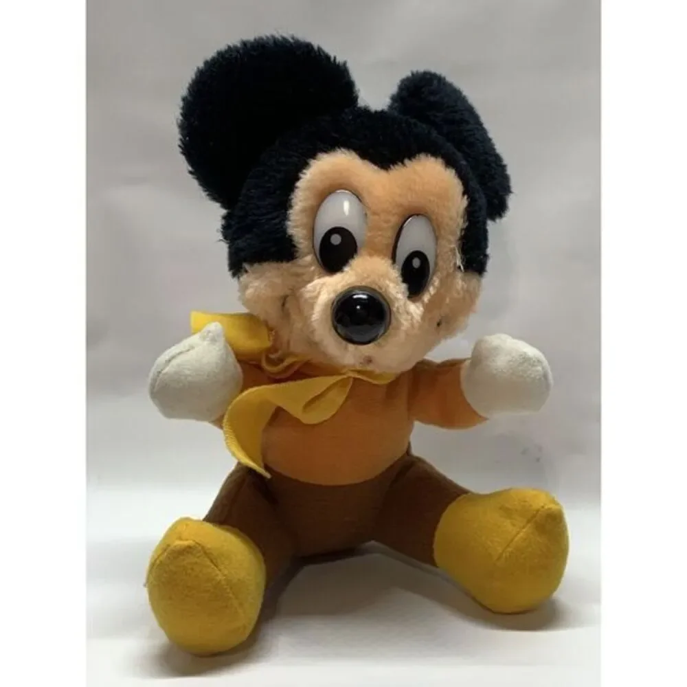 Vintage Walt Disney Mickey's Christmas Carol‎ Mickey Mouse Plush Stuffed Animal
